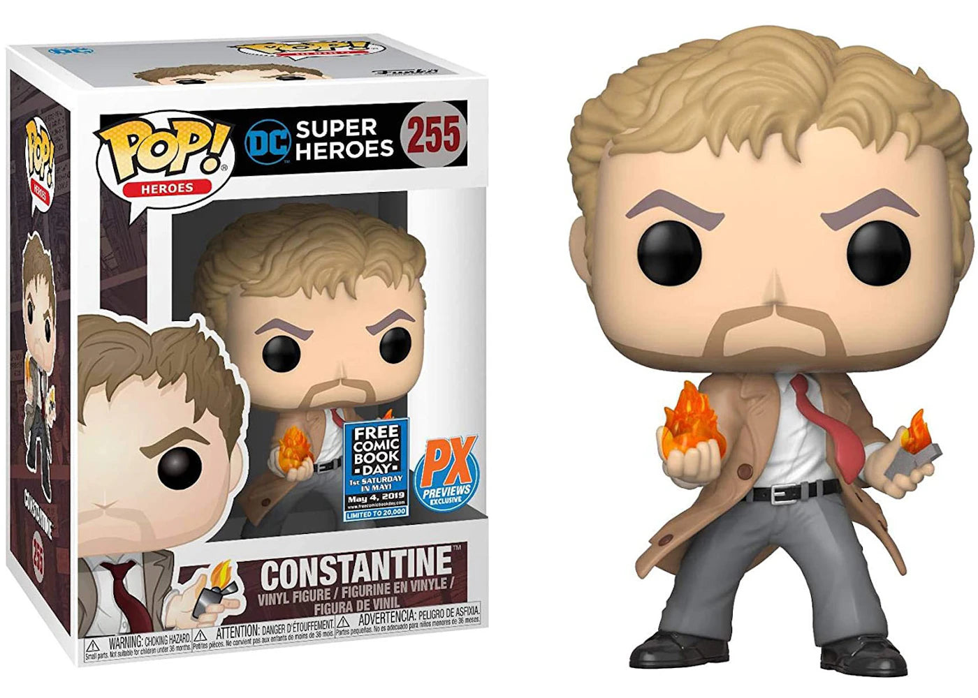 Funko Pop! Heroes DC Super Heroes Constantine 2019 Free Comic Book Day PX Previews Exclusive Figure #255