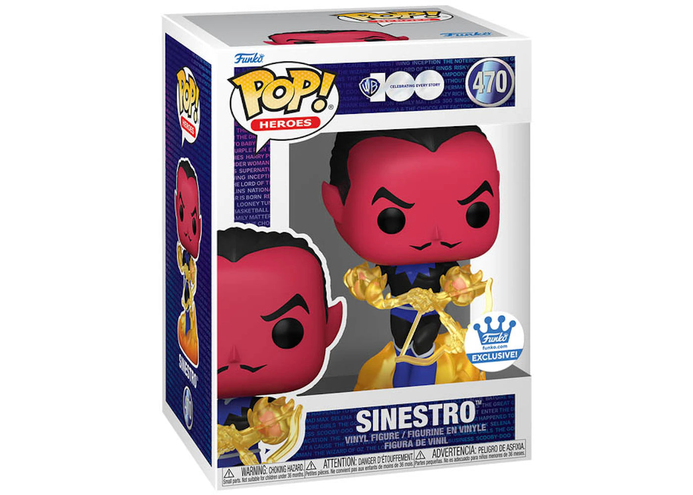 Funko Pop! Heroes Warner Brothers 100 DC Sinestro Funko Shop Exclusive Figure #470