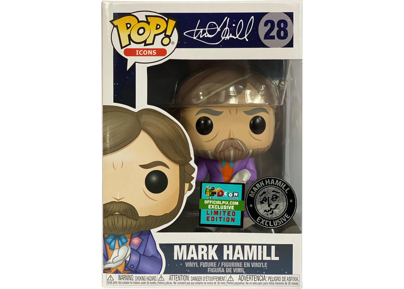 Funko Pop! Icons Mark Hamill Exclusive Joker Suit DesignerCon Exclusive Figure # 28