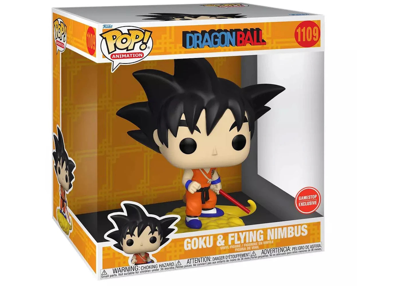 Funko Pop! Jumbo Animation Dragon Ball Goku & Flying Nimbus GameStop Exclusive Figure #1109