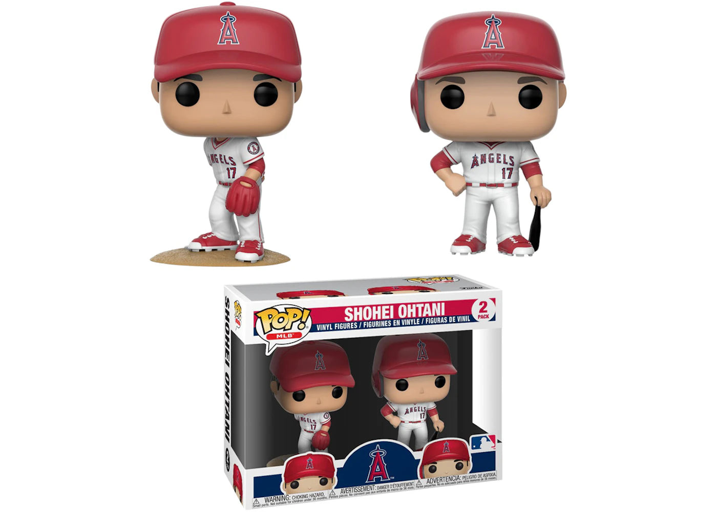 Funko Pop! MLB Los Angeles Angels Shohei Ohtani White Jerseys 2 Pack