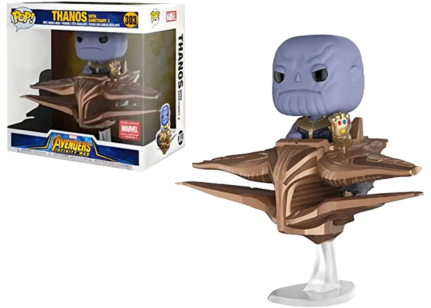 Funko Pop! Marvel Avengers Infinity War Thanos with Sanctuary 2 Collector Corps Exclusive Figure #303