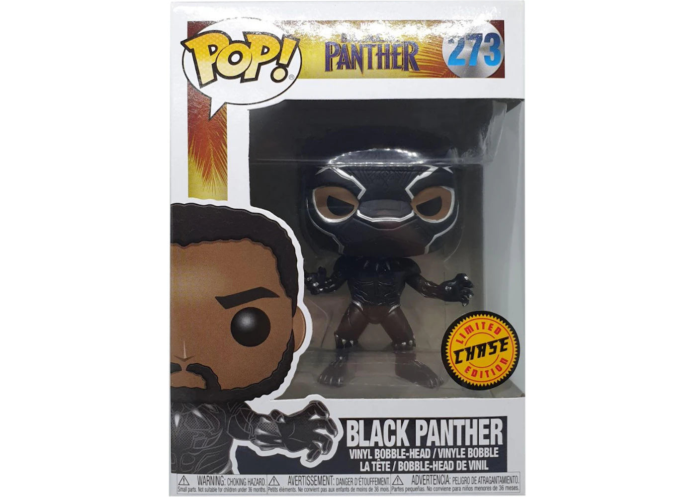 Funko Pop! Marvel Black Panther (Chase) Bobble-Head Figure #273