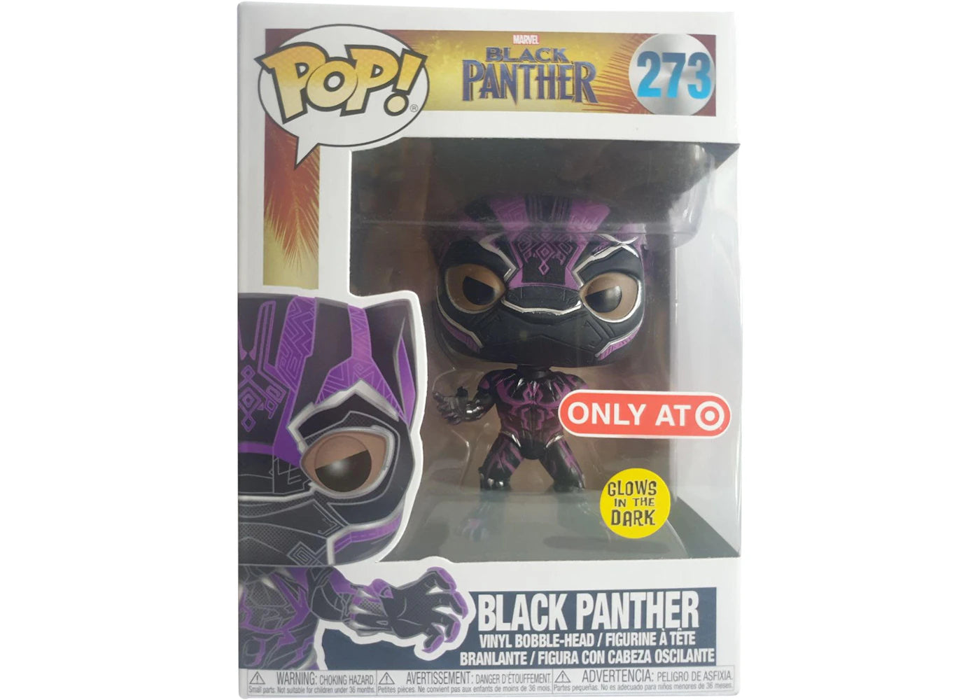 Funko Pop! Marvel Black Panther (Glow) Target Exclusive Bobble-Head Figure #273