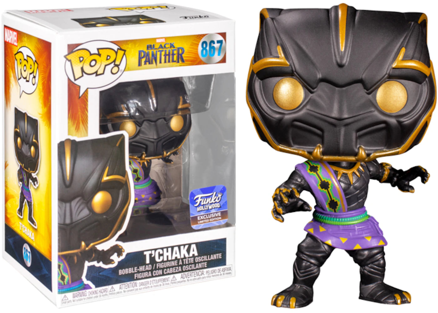 Funko Pop! Marvel Black Panther T'Chaka Funko Hollywood Exclusive Figure #867