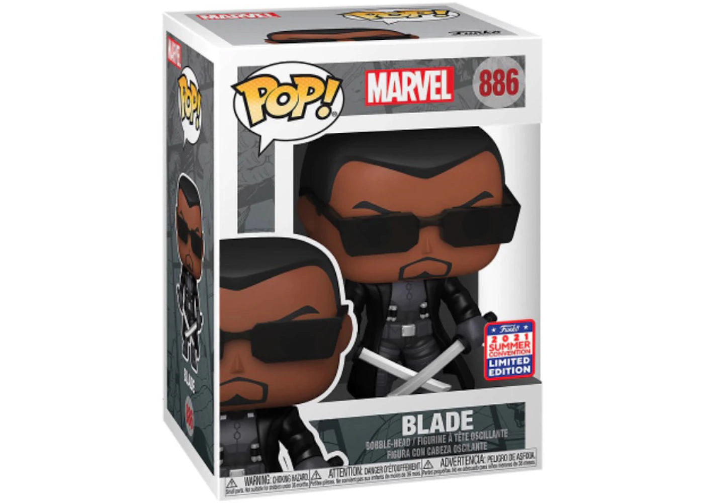 Funko Pop! Marvel Blade 2021 Summer Convention Exclusive Figure #886