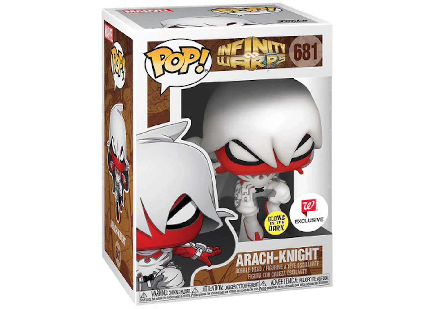 Funko Pop! Marvel Infinity Warps Arach-Knight GITD Walgreens Exclusive Figure #681