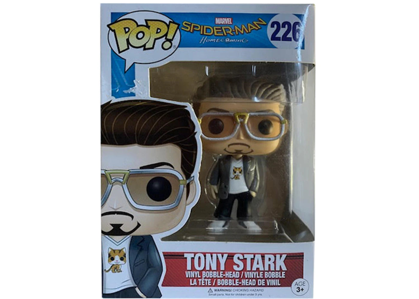 Funko Pop! Marvel Spider-Man Homecoming Tony Stark Bobble-Head Figure #226