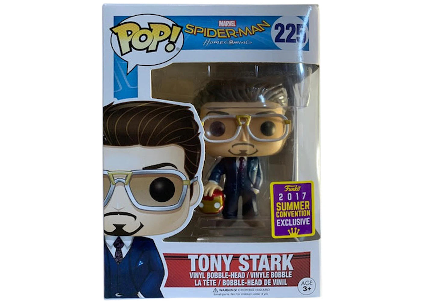 Funko Pop! Marvel Spider-Man Homecoming Tony Stark Summer Convention Bobble-Head Figure #225