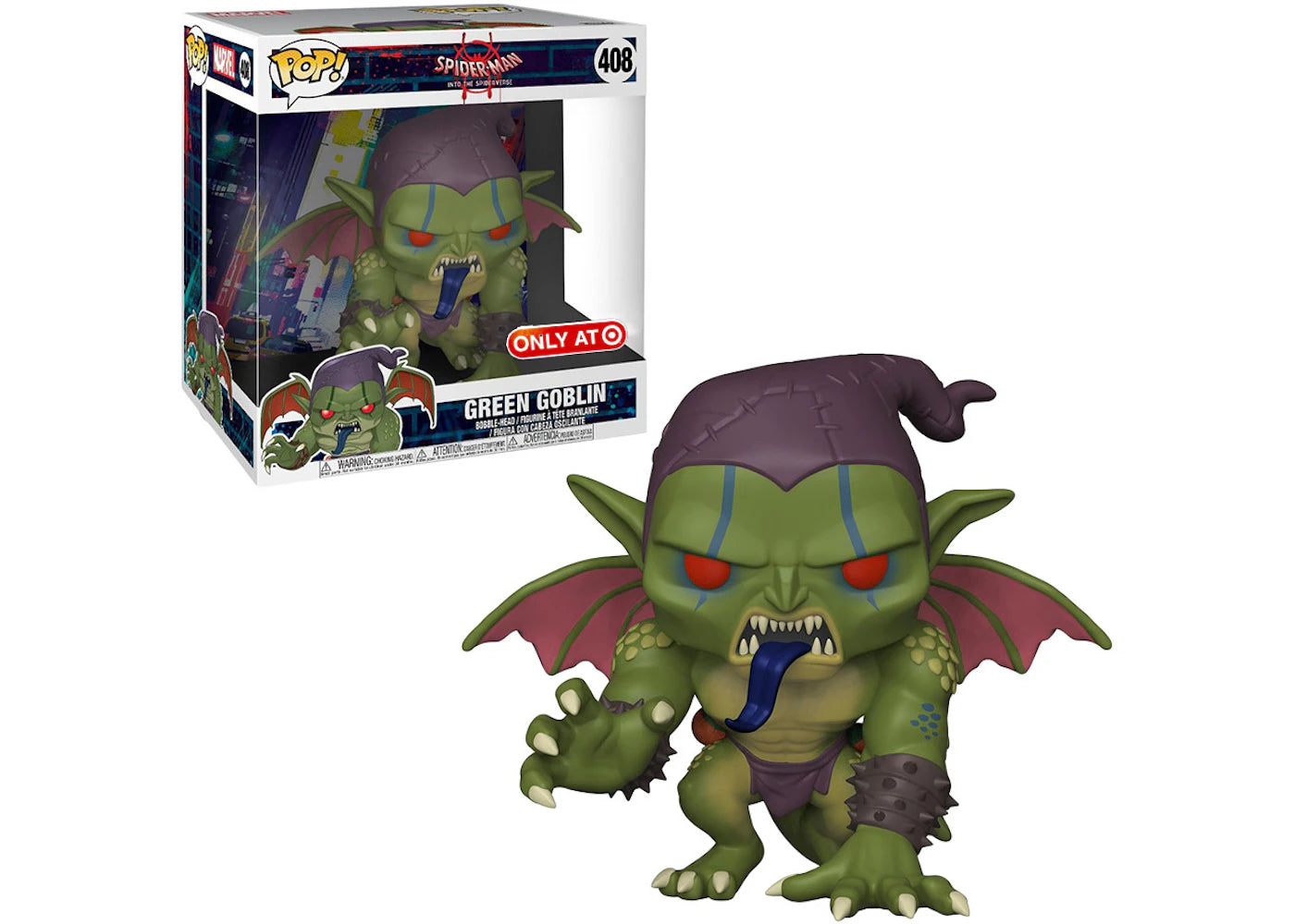 Funko Pop! Marvel Spider-Man Into the Spider-Verse Green Goblin Target Exclusive 10 Inch Bobble-Head #408