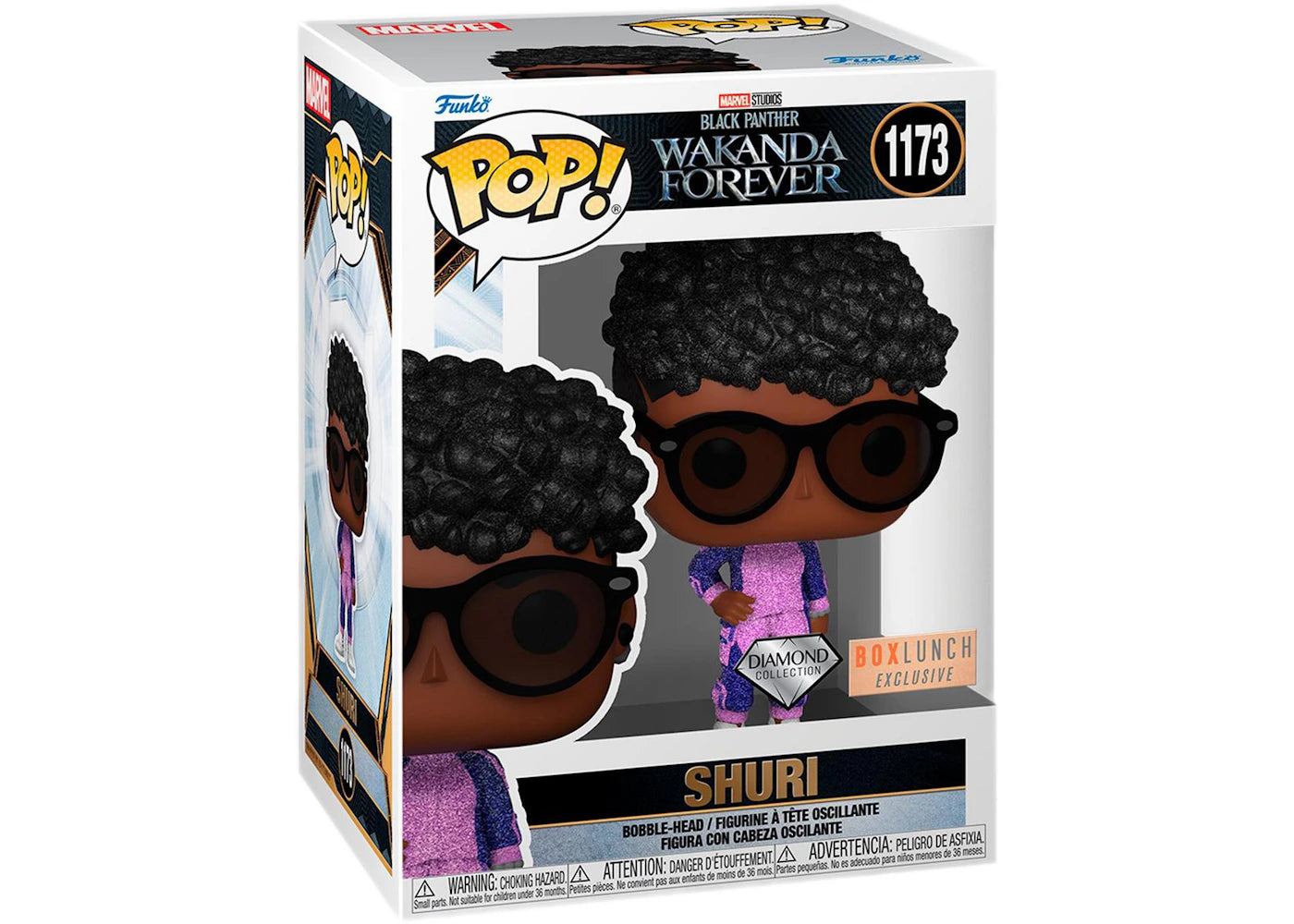 Funko Pop! Marvel Studios Black Panther Wakanda Forever Shuri Diamond Collection Box Lunch Exclusive Figure #1173
