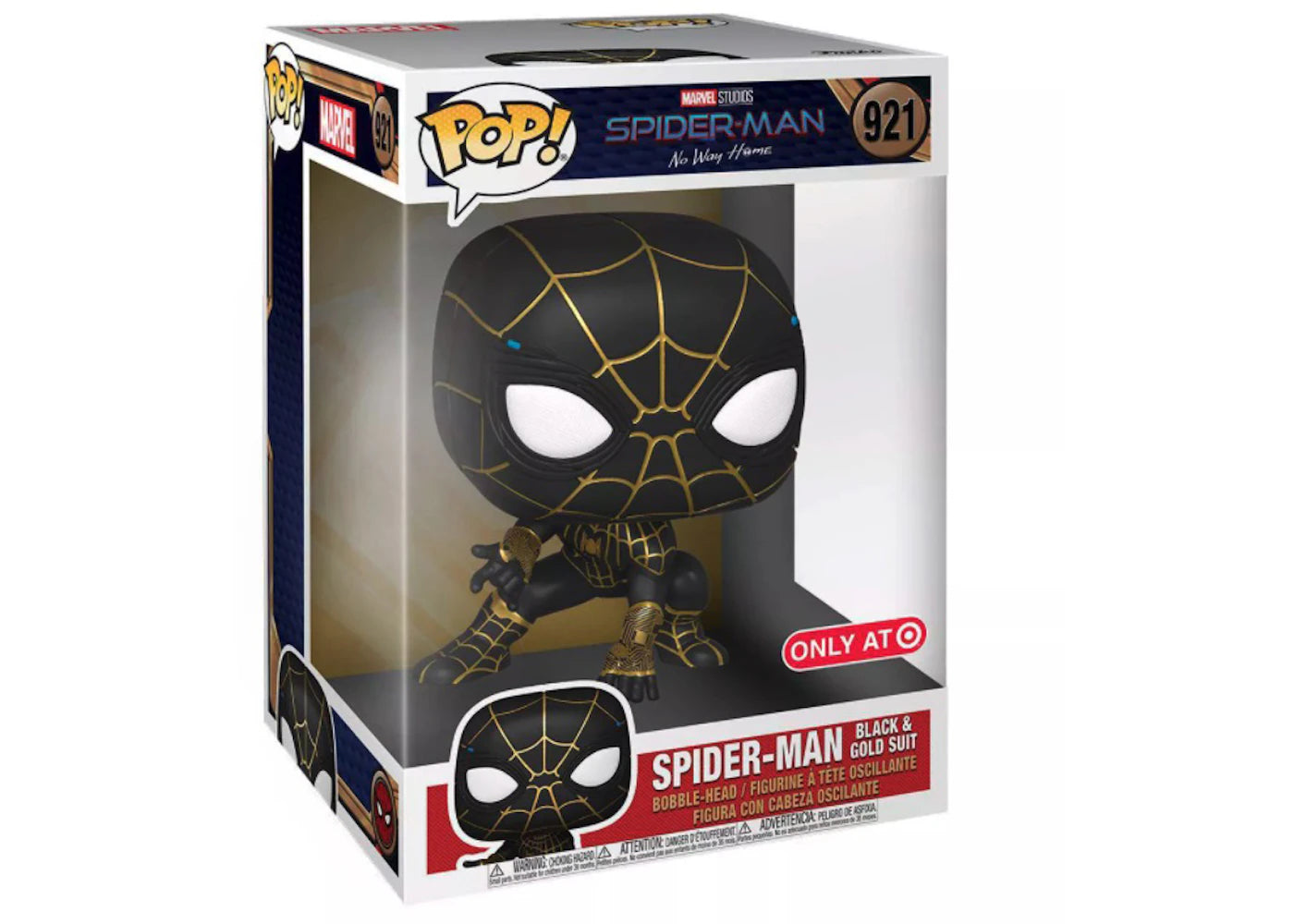 Funko Pop! Marvel Studios Spider-Man No Way Home Spider-Man Black & Gold Suit 10 Inch Target Exclusive Figure #921