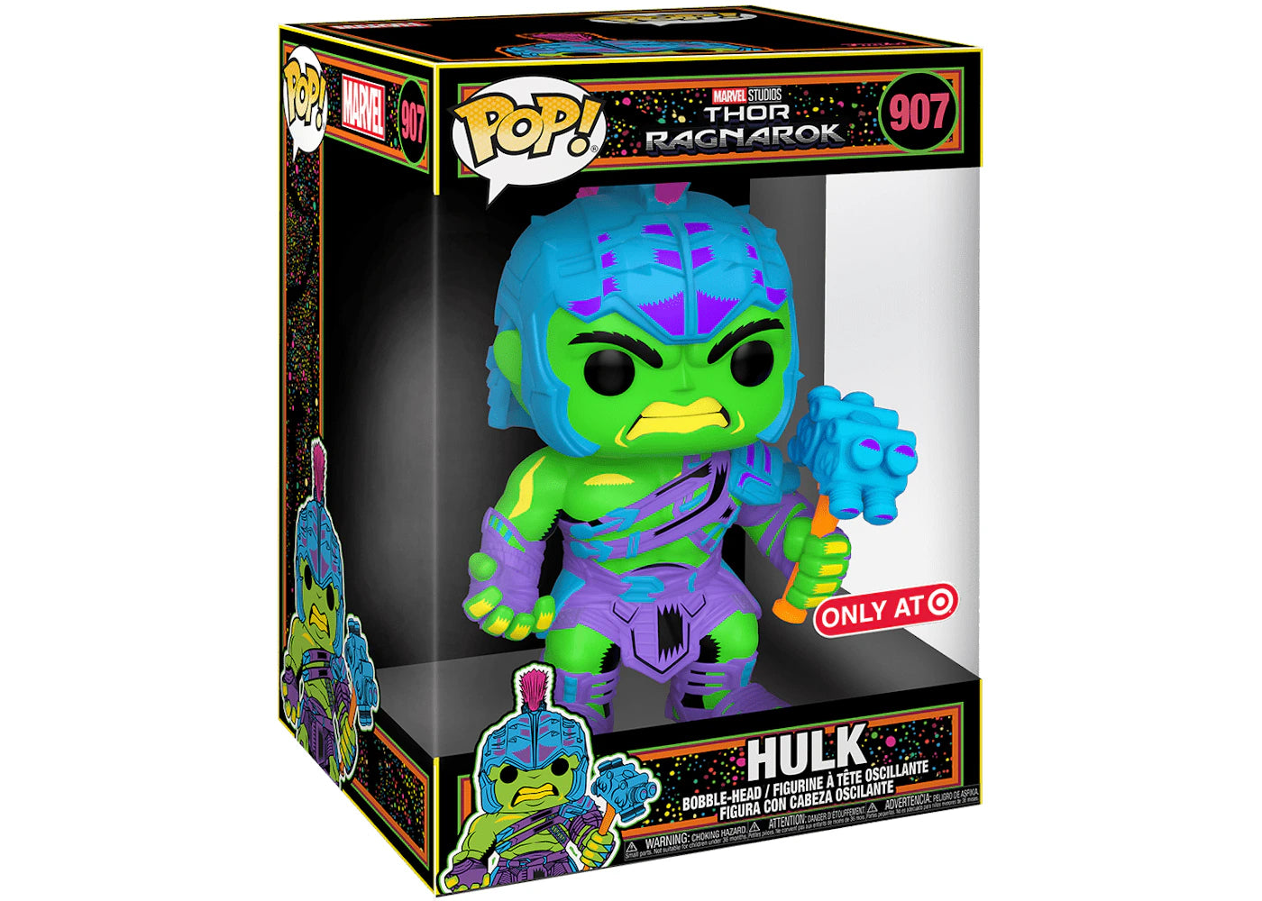 Funko Pop! Marvel Studios Thor Ragnarok Hulk Black Light Jumbo Target Exclusive Figure #907
