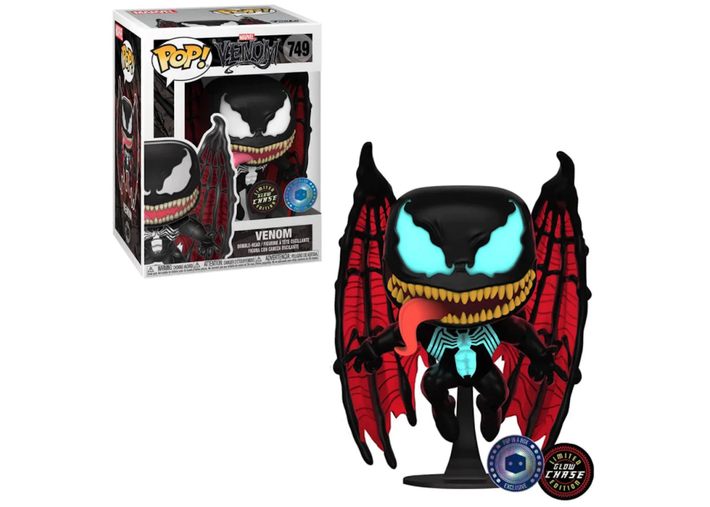 Funko Pop! Marvel Venom Bobble-Head Pop In A Box GITD Chase Exclusive Figure #749