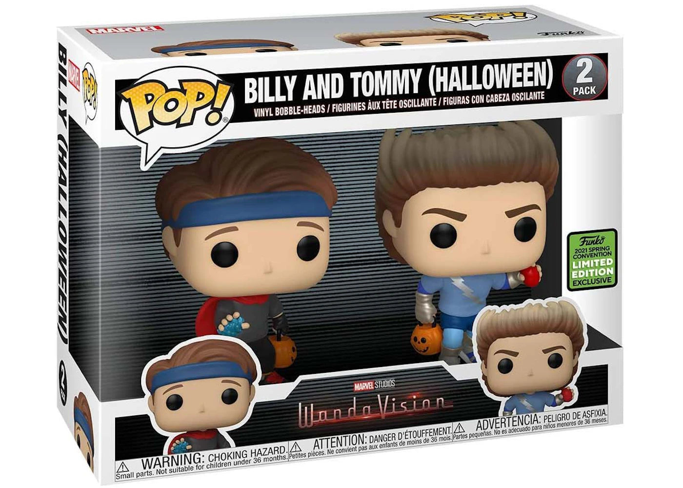 Funko Pop! Marvel WandaVision Billy and Tommy (Halloween) Spring Convention Exclusive 2 Pack