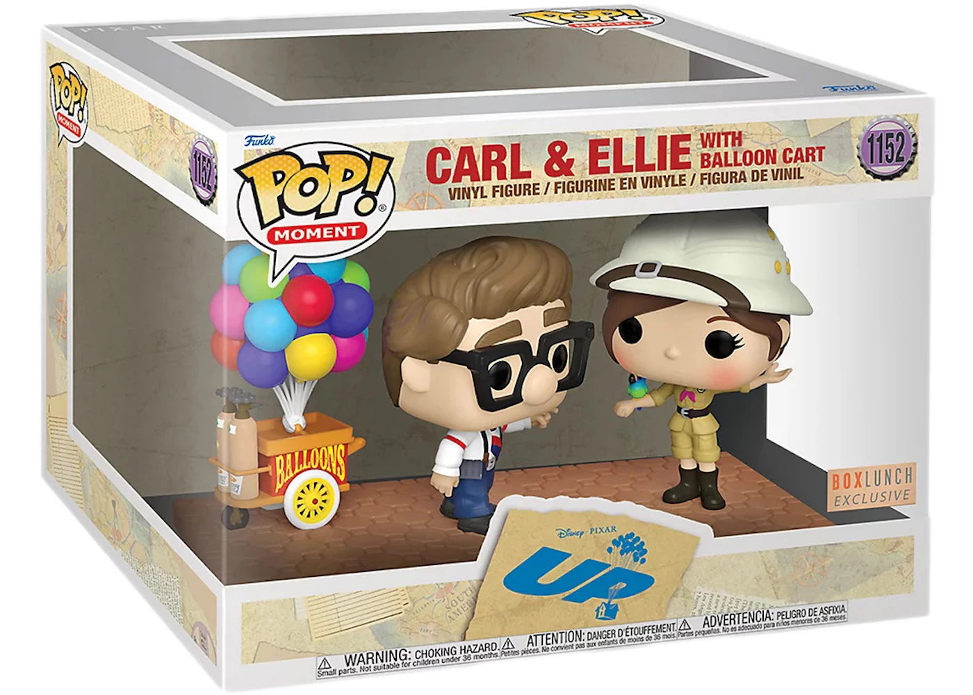 Funko Pop! Moment Disney Up Carl & Ellie With Balloon Cart BoxLunch Exclusive Figure #1152