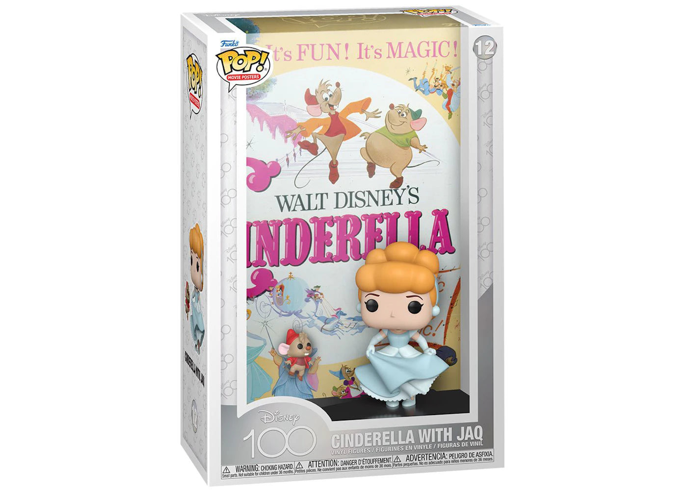 Funko Pop! Movie Posters Disney 100 Cinderella with Jaq Figure #12