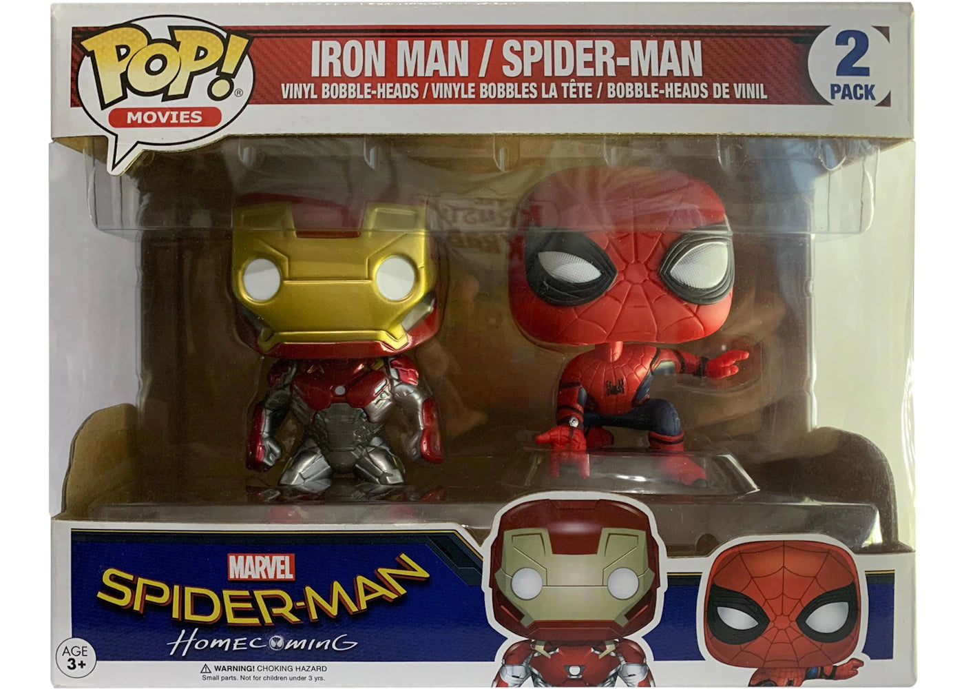 Funko Pop! Movies Marvel Spider-man Homecoming Iron Man / Spider-Man 2 Pack