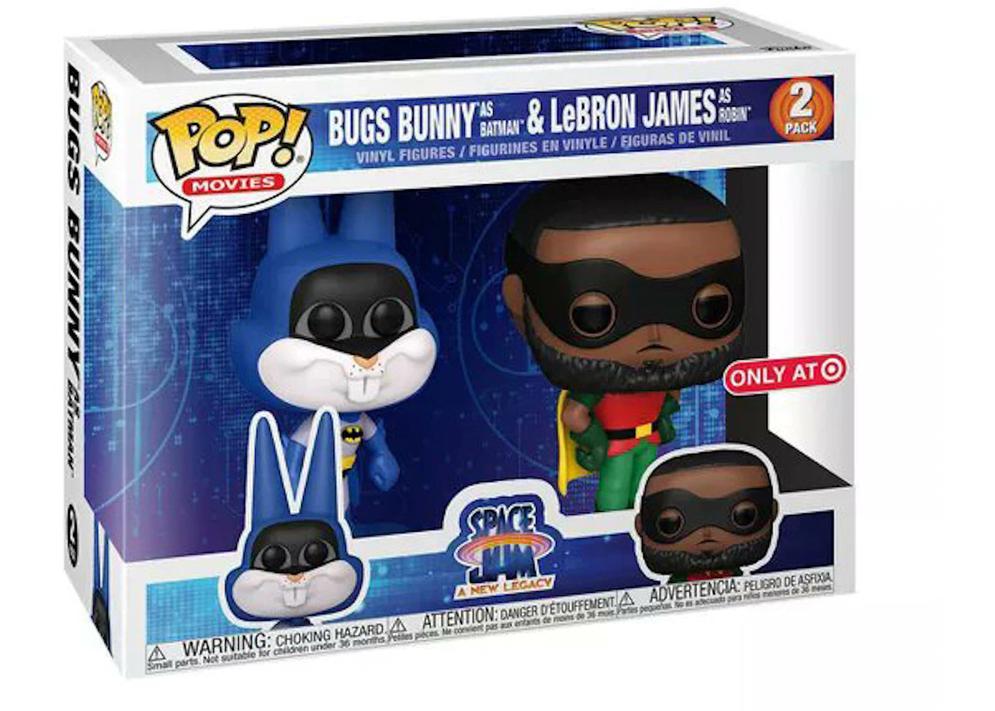 Funko Pop! Movies Space Jam A New Legacy Bugs Bunny As Batman And LeBron James As Robin Target Exclusive 2-Pack
