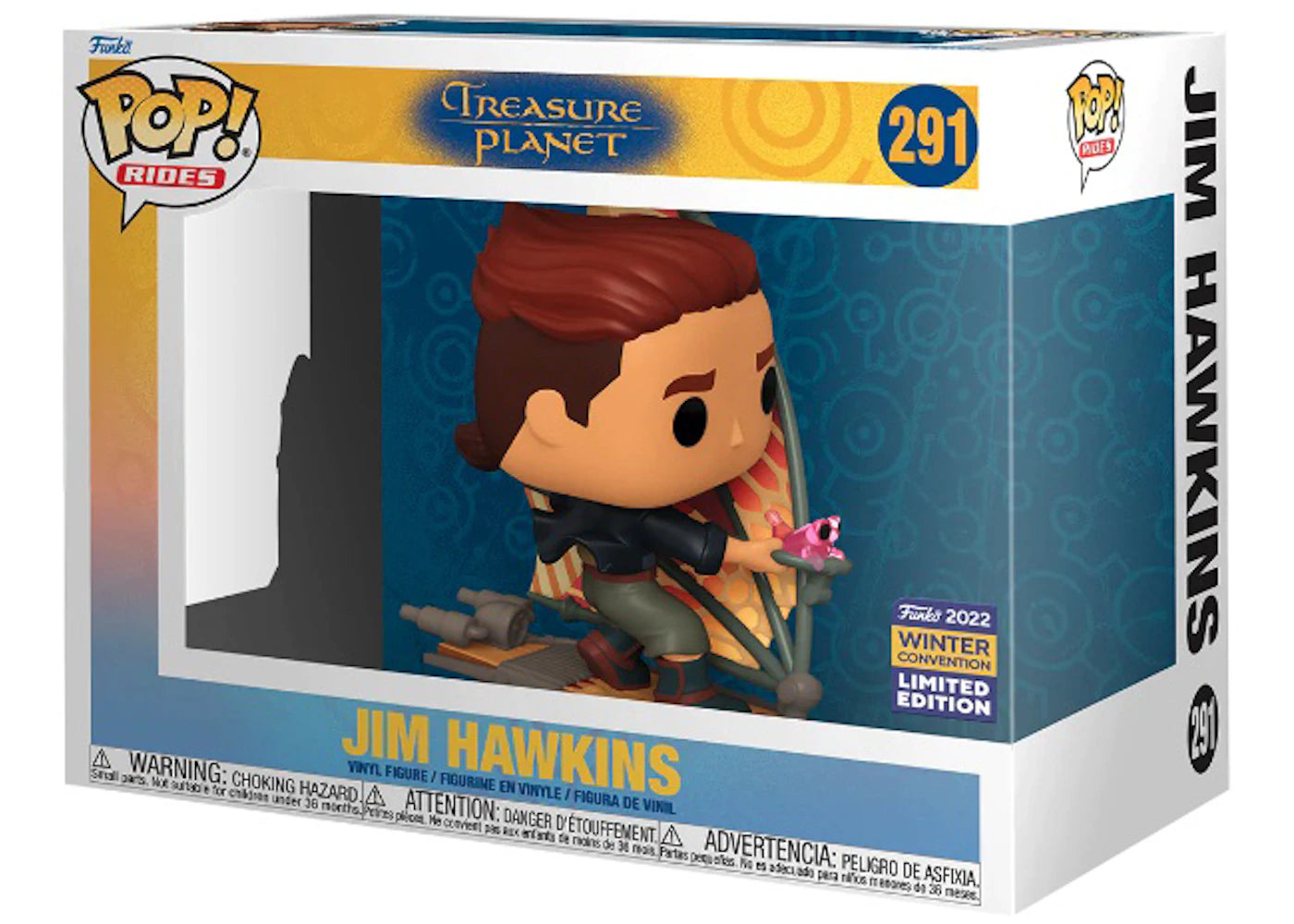 Funko Pop! Rides Treasure Planet Jim Hawkins 2022 Winter Convention Exclusive Figure #291