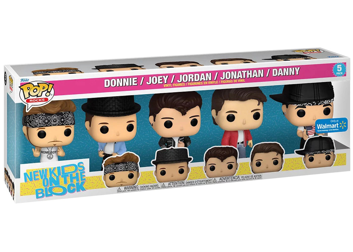 Funko Pop! Rocks New Kids On The Block Walmart Exclusive 5-Pack