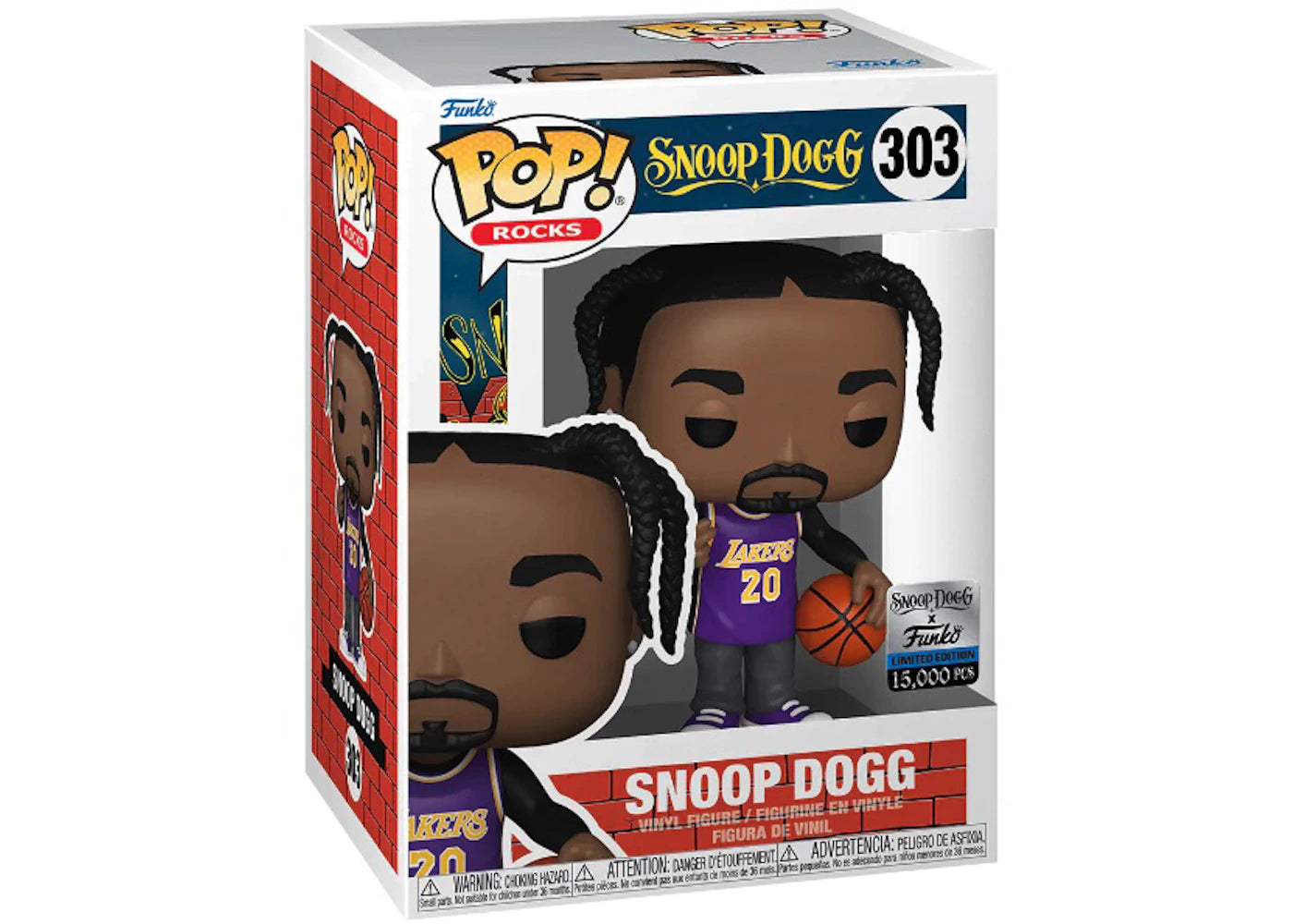 Funko Pop! Rocks Snoop Dogg (In Purple Lakers Jersey) Snoop Dogg x Funko Exclusive (LE 15,000) Figure #303