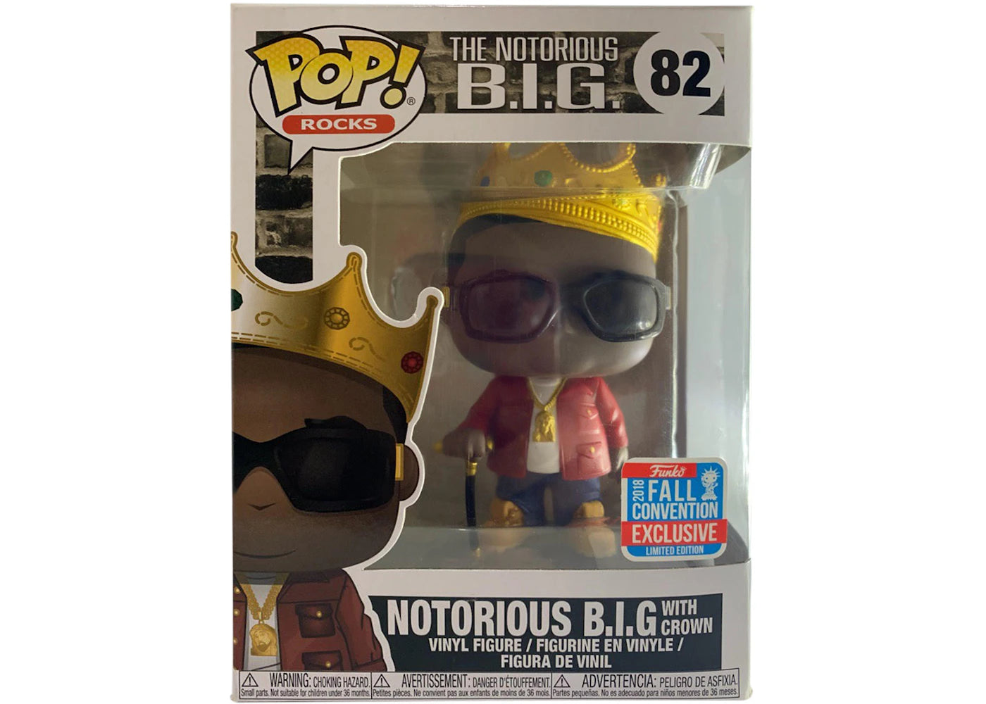 Funko Pop! Rocks The Notorious B.I.G with Crown Fall Convention Exclusive Figure #82