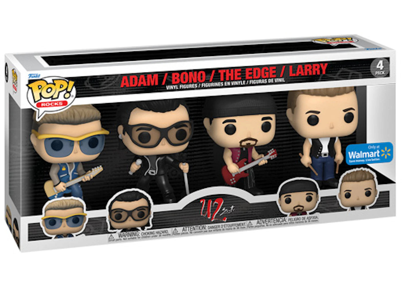 Funko Pop! Rocks U2 Zoo TV Adam, Bono, The Edge & Larry Walmart Exclusive 4-Pack