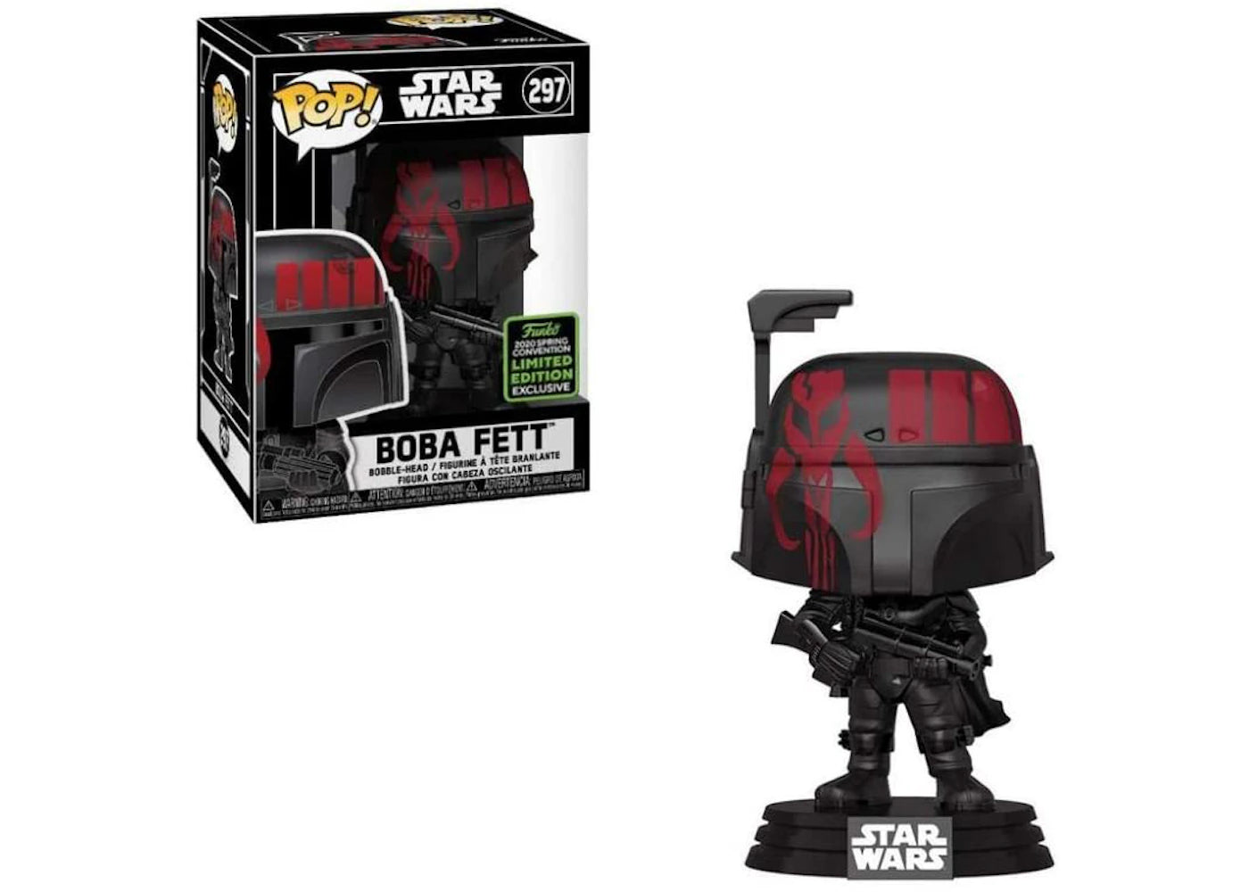 Funko Pop! Star Wars Boba Fett Black Spring Convention Exclusive Bobble-Head #297
