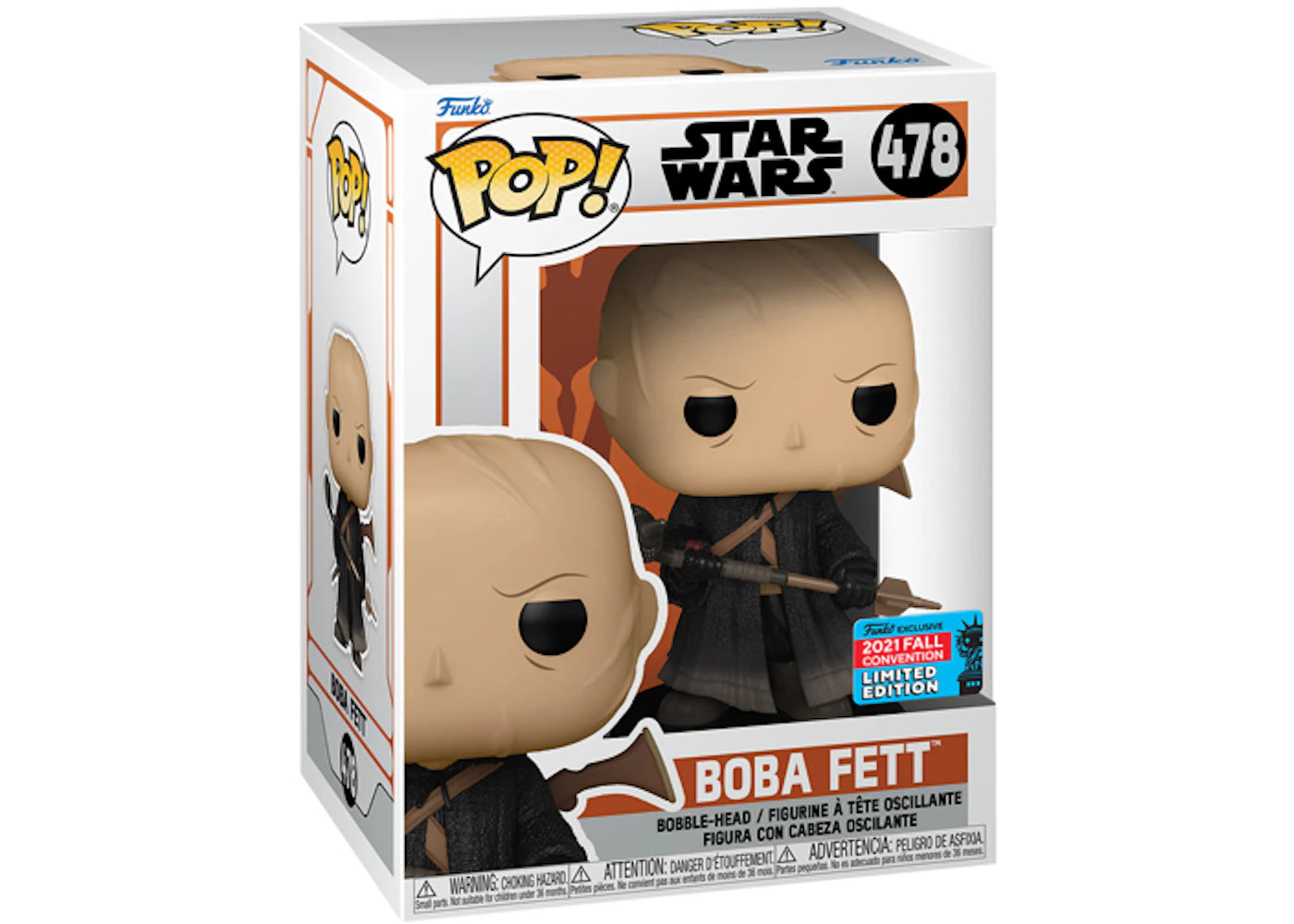 Funko Pop! Star Wars Boba Fett (Unmasked) 2021 Fall Convention Exclusive Figure #478