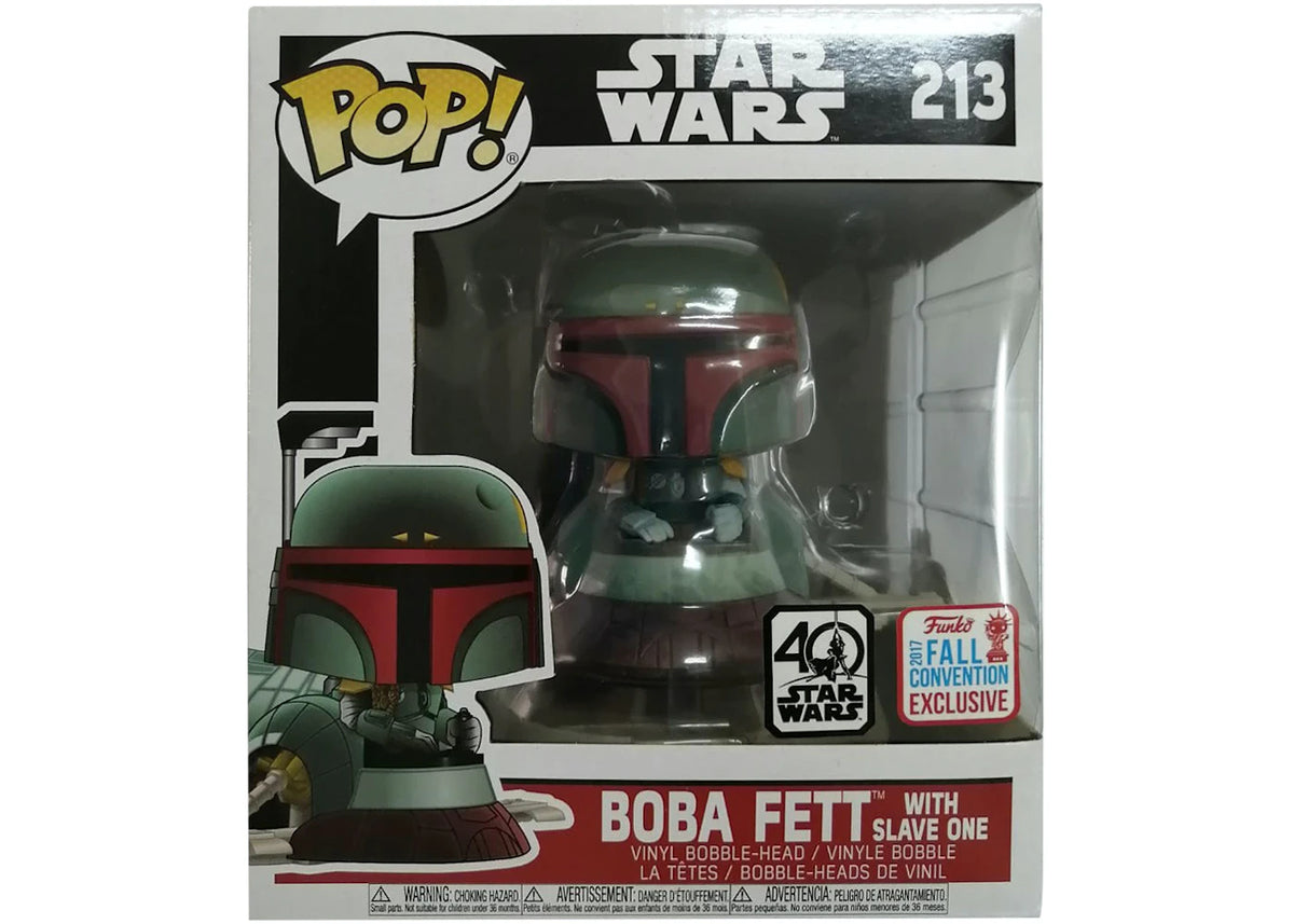 Funko Pop! Star Wars Boba Fett with Slave One Fall Convention Deluxe Bobble-Head Figure #213