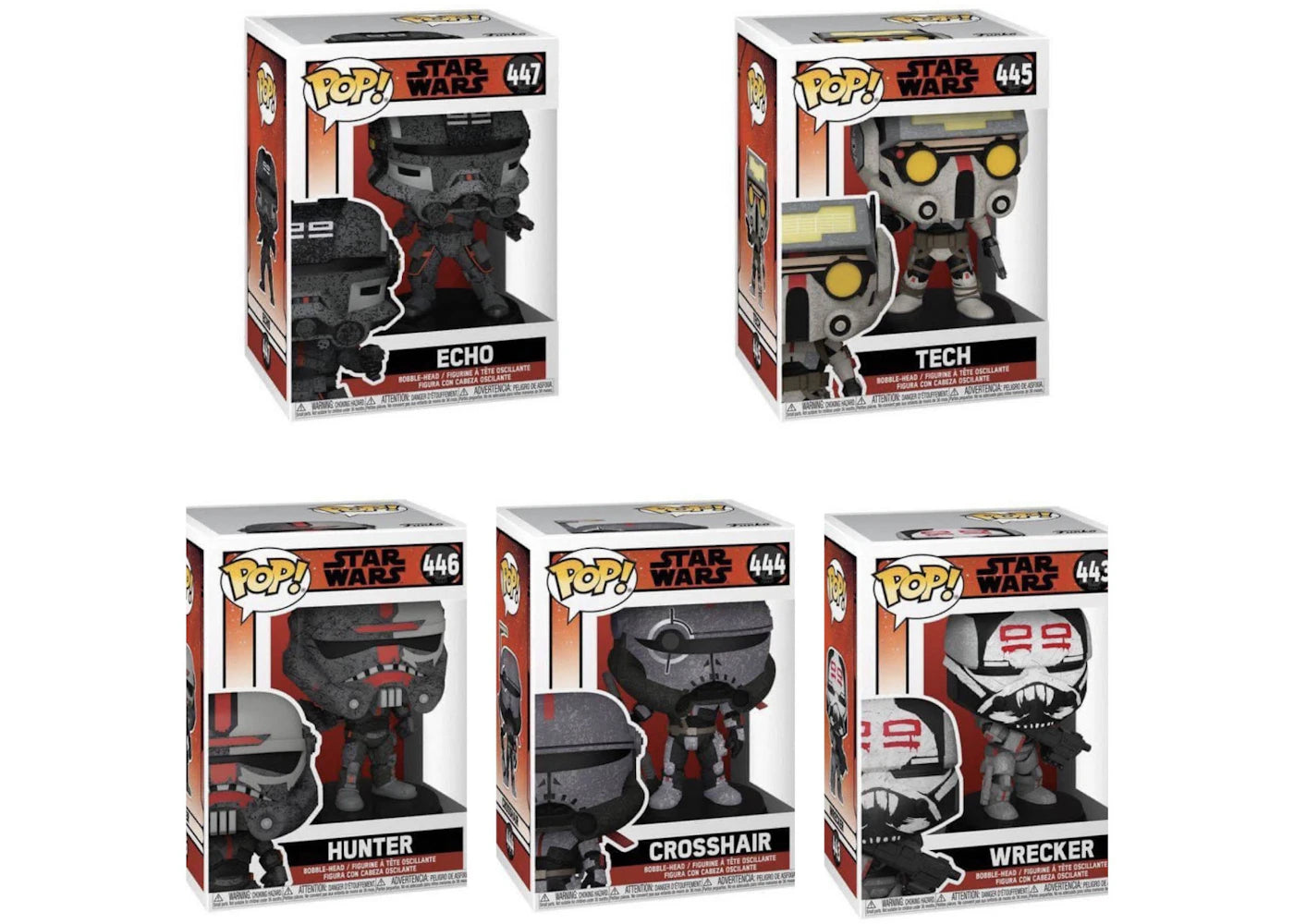 Funko Pop! Star Wars The Bad Batch Complete Bundle Set Of 5