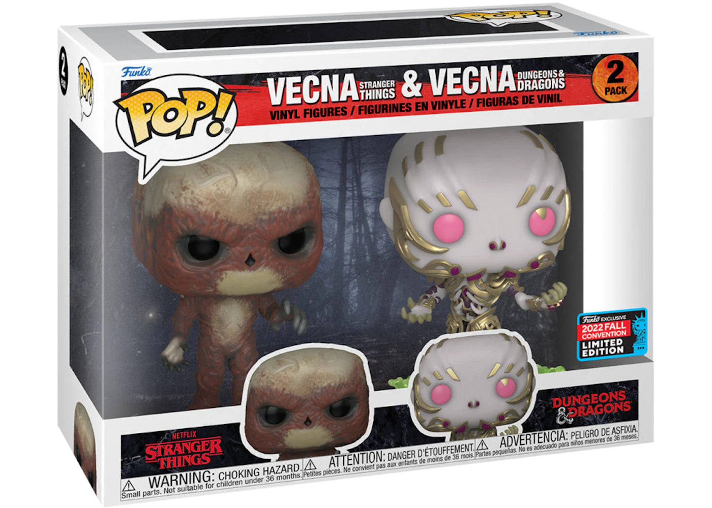 Funko Pop! Stranger Things x Dungeons and Dragons Vecna & Vecna 2022 Fall Convention Exclusive 2-Pack