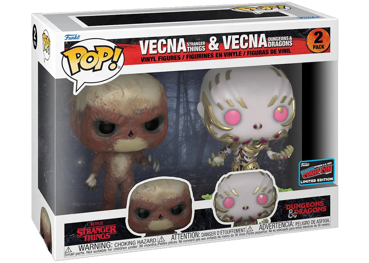 Funko Pop! Stranger Things x Dungeons and Dragons Vecna & Vecna 2022 NYCC Exclusive 2-Pack