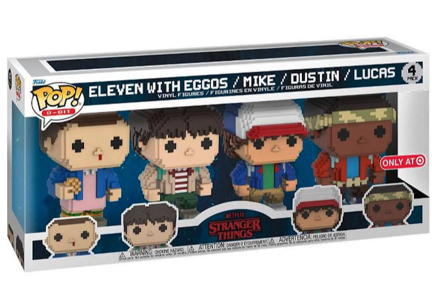 Funko Pop! T8-Bit Stranger Things (Eleven with Eggos/Mike/Dustin/Lucas) Target Exclusive 4-Pack