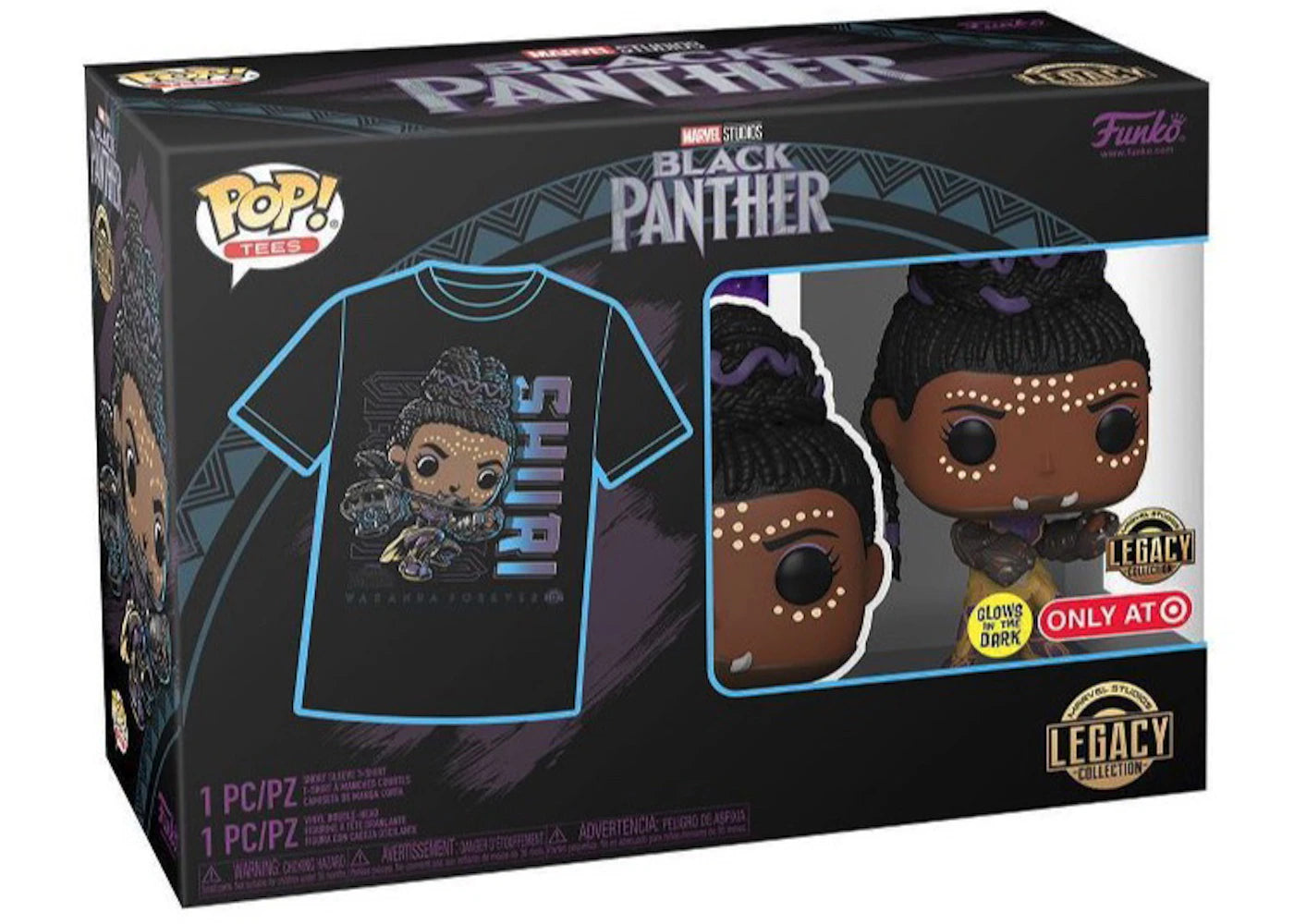 Funko Pop! Tees Marvel Studios Black Panther Shrui Legacy Collection Target Exclusive Pop & Tee Bundle