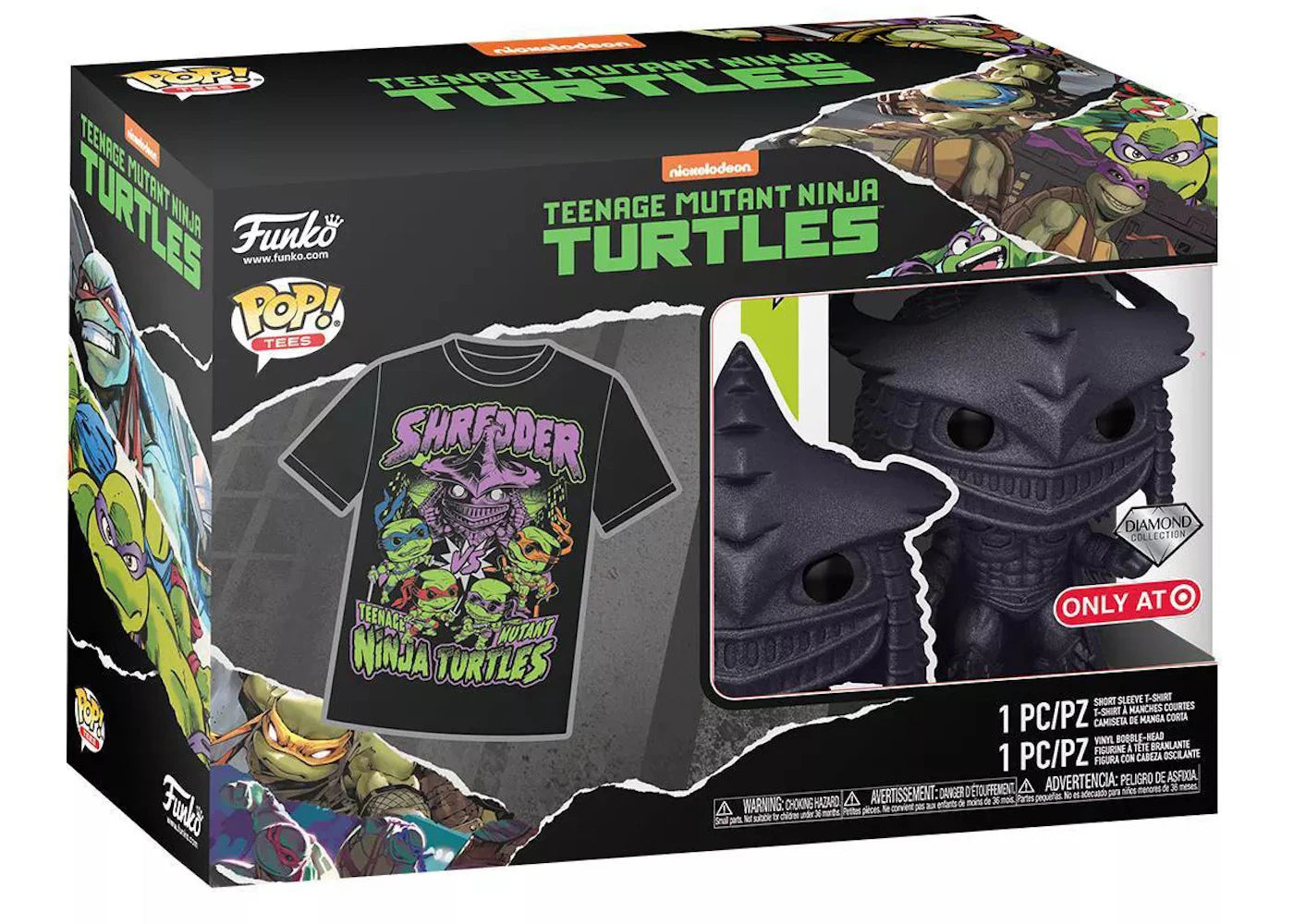 Funko Pop! Tees Teenage Mutant Ninja Turtles Super Shredder (With Tee) Diamond Collection Target Exclusive Figure #1138