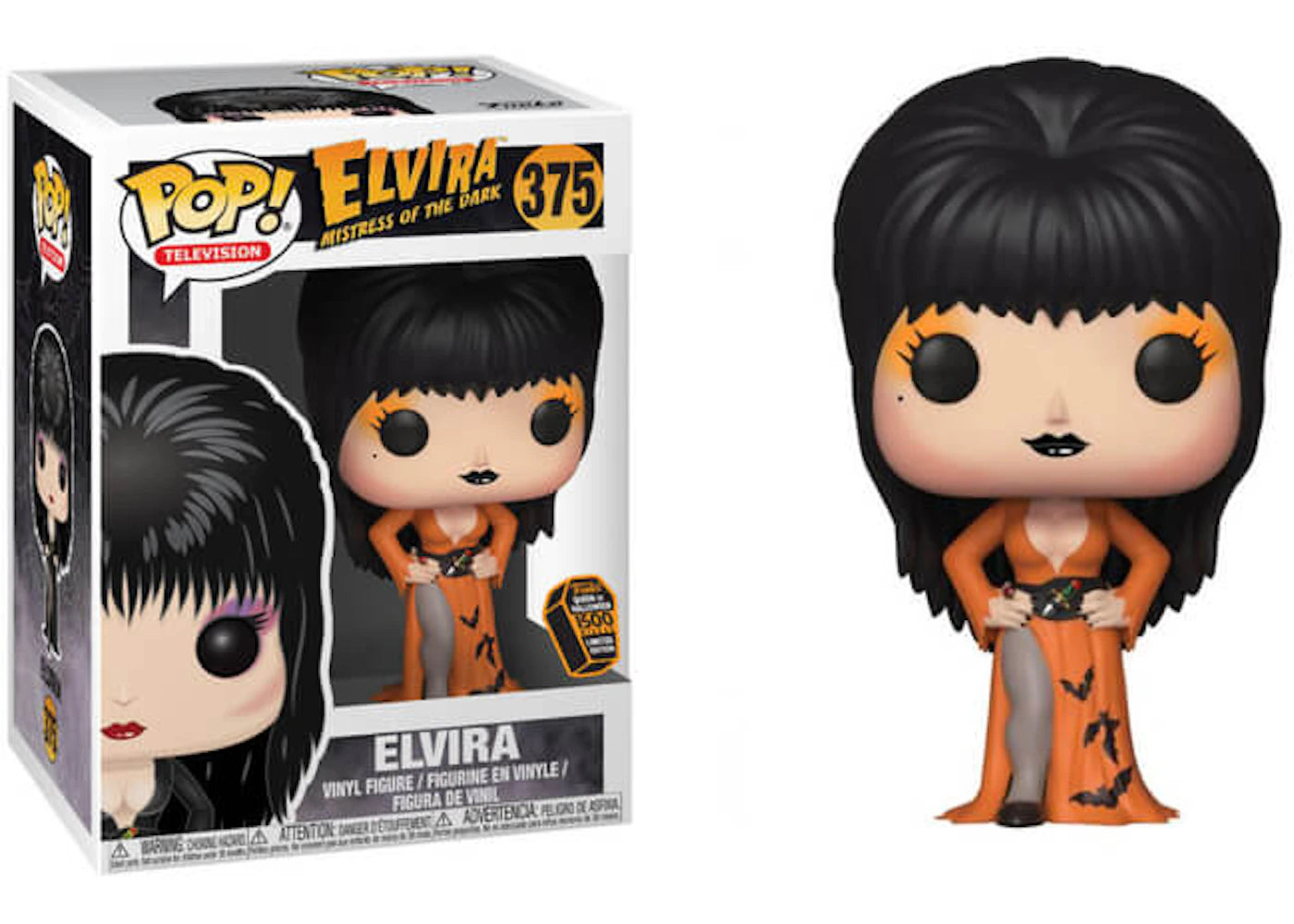 Funko Pop! Television Elvira Mistress of the Dark Elvira Orange Dress Funko Shop Exclusive Figure #375