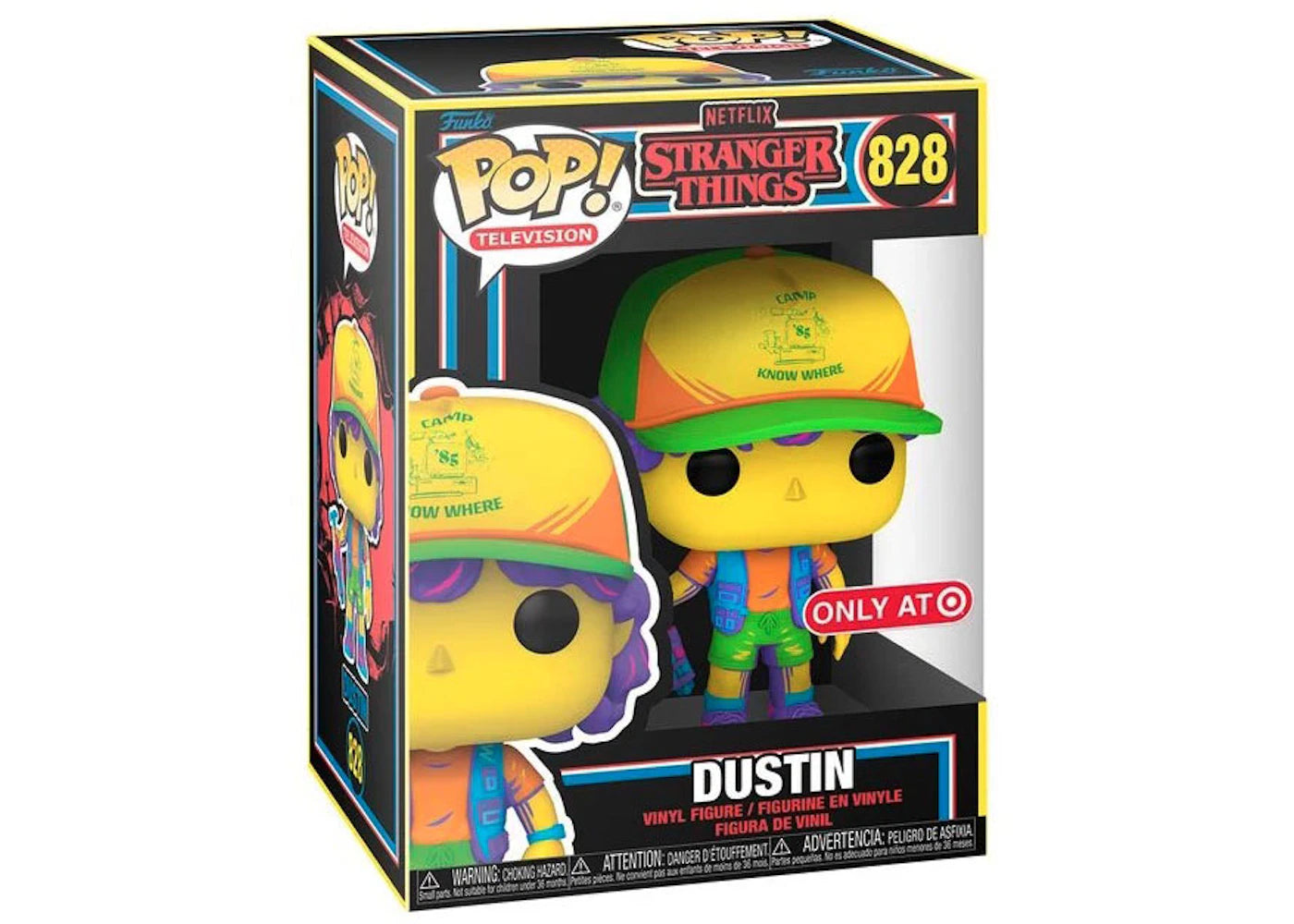 Funko Pop! Television Netflix Stranger Things Blacklight Dustin Target Exclusive Figure #828