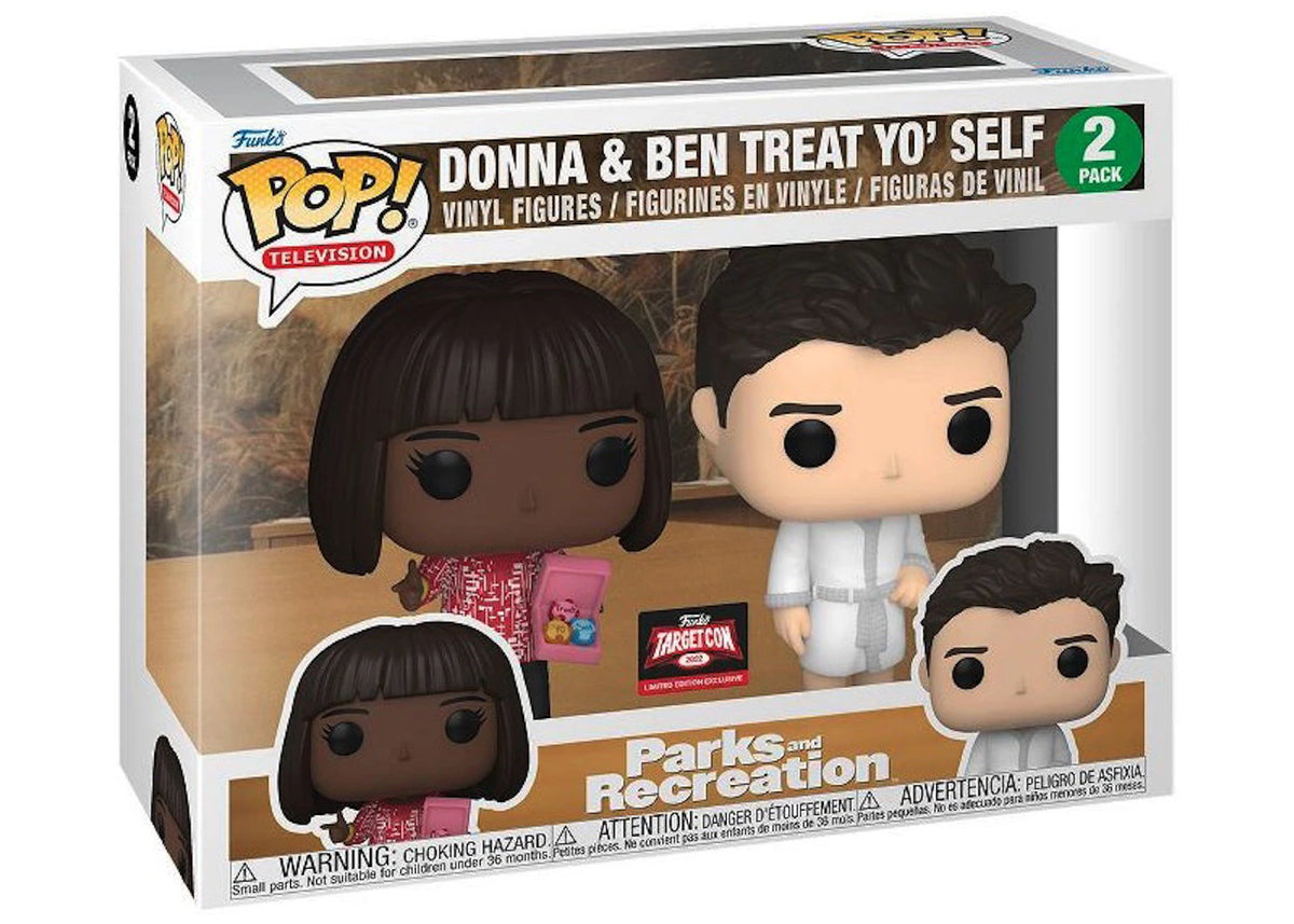 Funko Pop! Television Parks and Recreation Donna & Ben Treat Yo' Self Target Con 2022 Exclusive 2-Pack