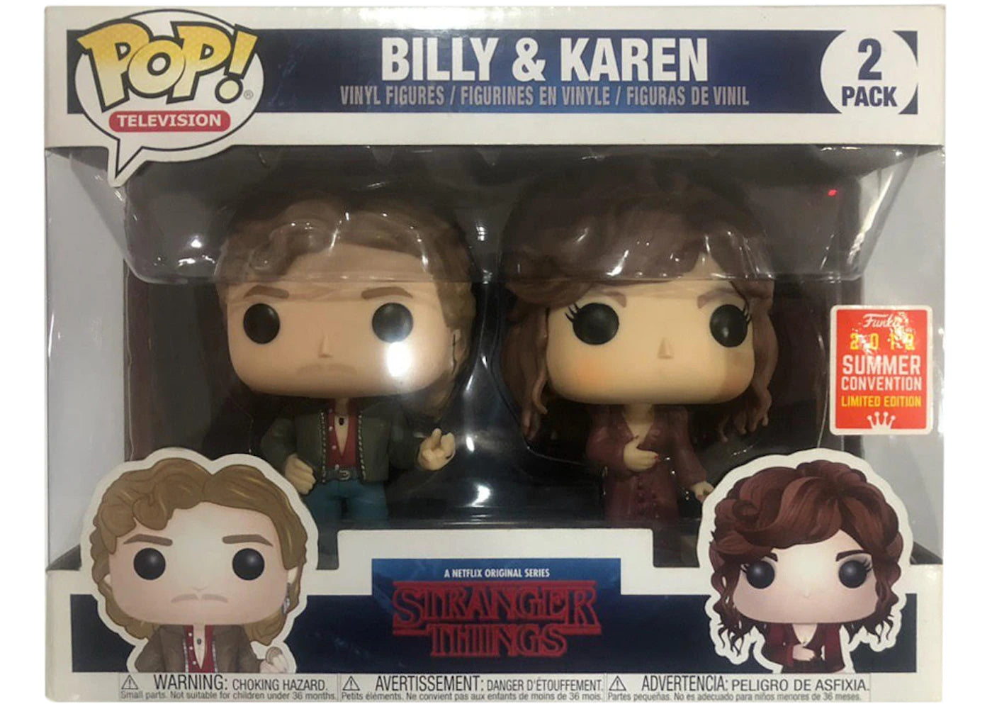 Funko Pop! Television Stranger Things Billy & Karen Summer Convention Edition 2 Pack