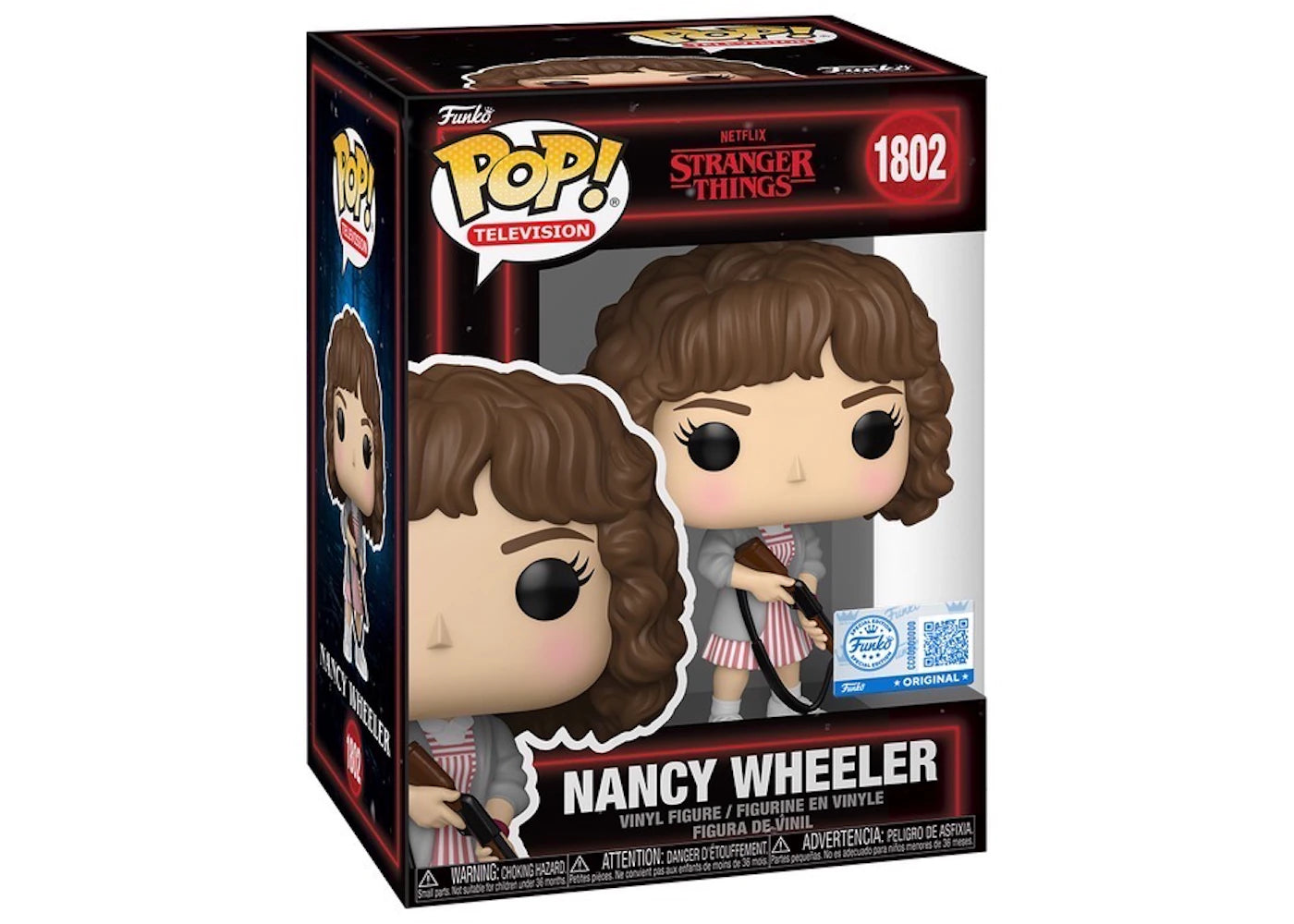 Figure # 1802 Pop! Television Stranger Things Nancy Wheeler with Shotgun