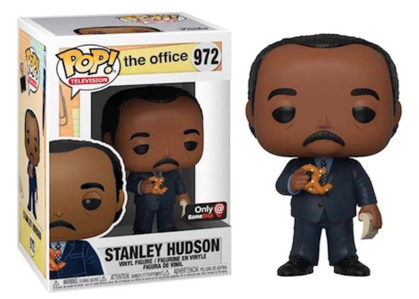 Funko Pop! Television The Office Stanley Hudson Pretzel Day Gamestop Exclusive Figure #972
