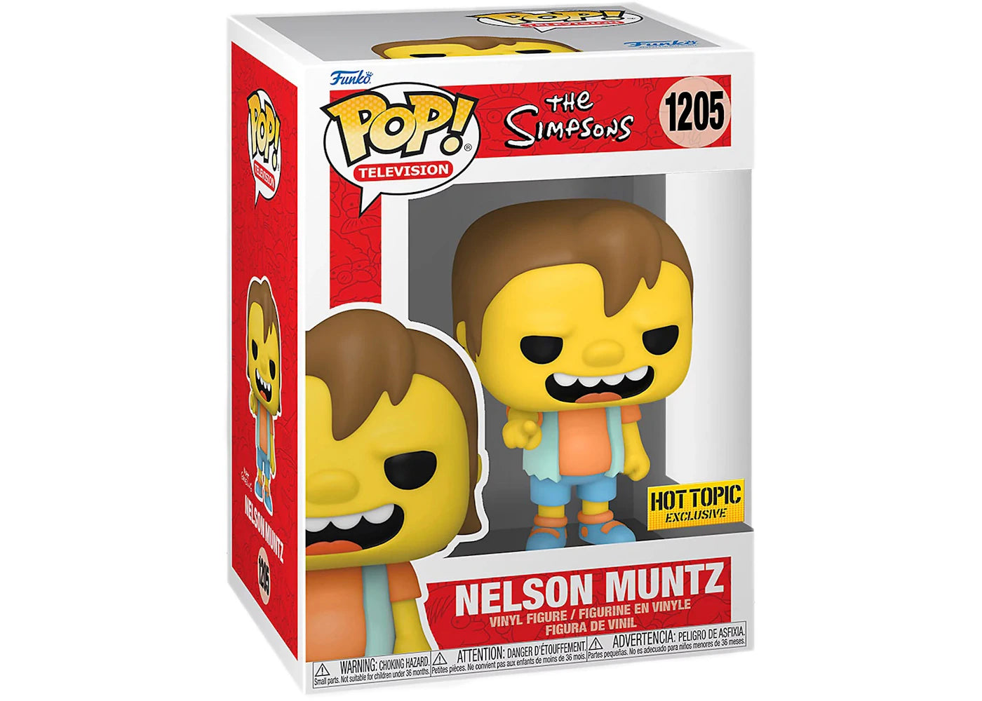 Funko Pop! Television The Simpsons Nelson Muntz Hot Topic Exclusive Figure #1205