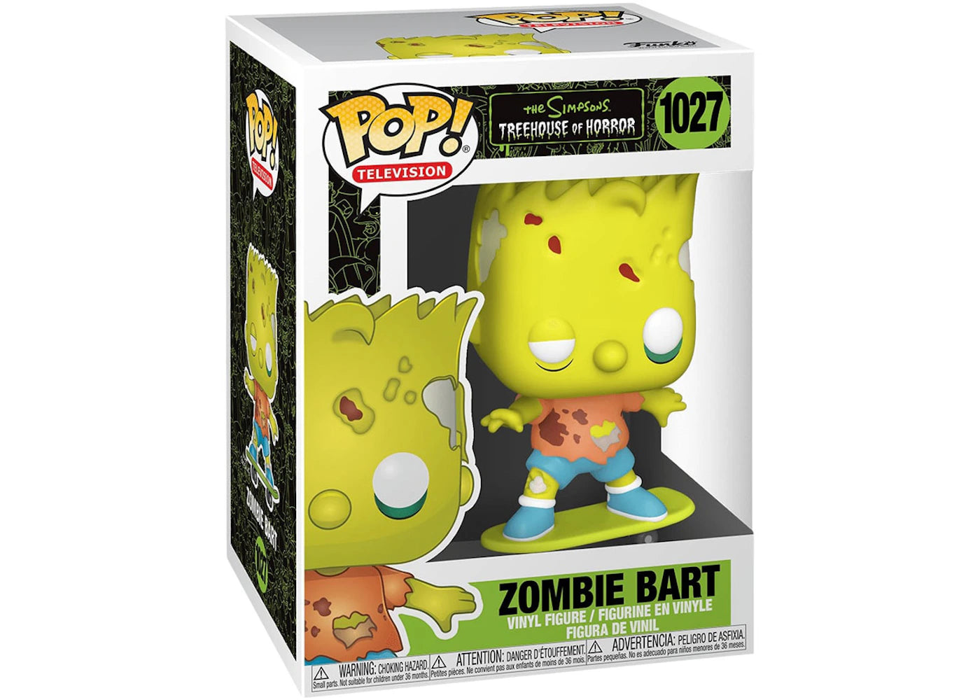 Funko Pop! Television The Simpsons Treehouse of Horror Zombie Bart Figure #1027