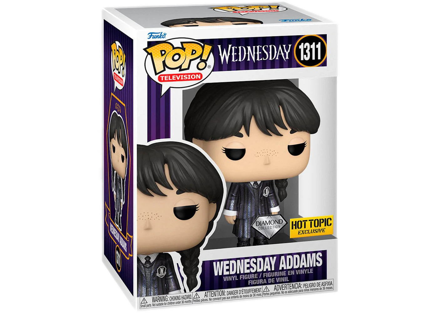 Funko Pop! Television Wednesday Addams Diamond Collection Hot Topic Exclusive Figure #1311