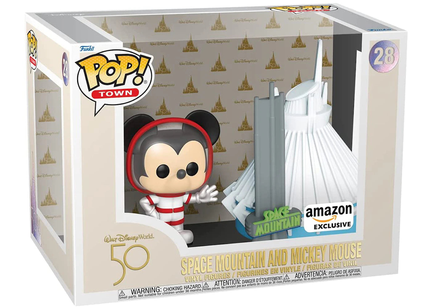 Funko Pop! Town Walt Disney World 50th Space Mountain And Mickey Mouse Amazon Exclusive Figure #28