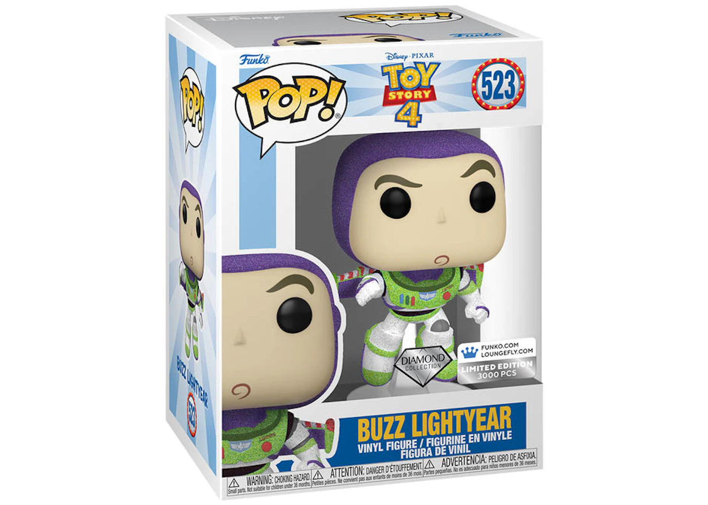 Funko Pop! Toy Story 4 Buzz Lightyear Diamond Collection Funko/Loungefly Exclusive (LE 3000) Figure #523