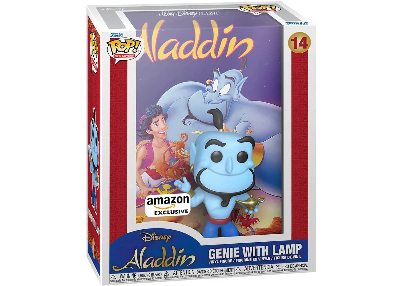 Funko Pop! VHS Covers Disney Aladdin Genie with Lamp Amazon Exclusive Figure #14