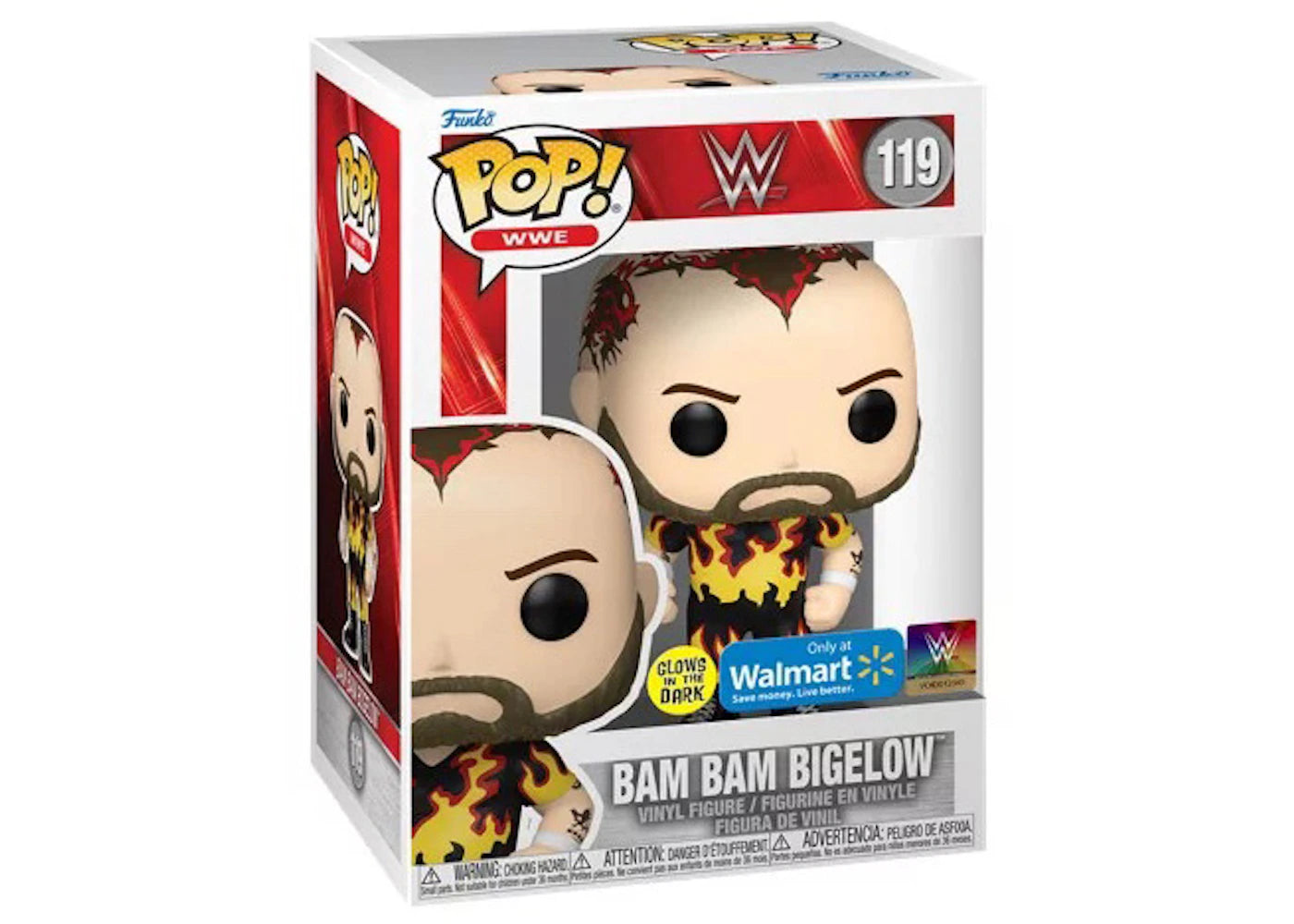 Funko Pop! WWE Bam Bam Bigelow GITD Walmart Exclusive Figure #119